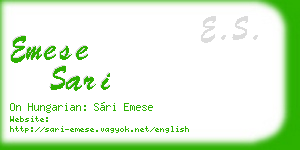 emese sari business card