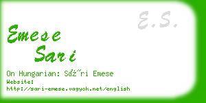 emese sari business card